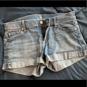 7 for all mankind jean shorts